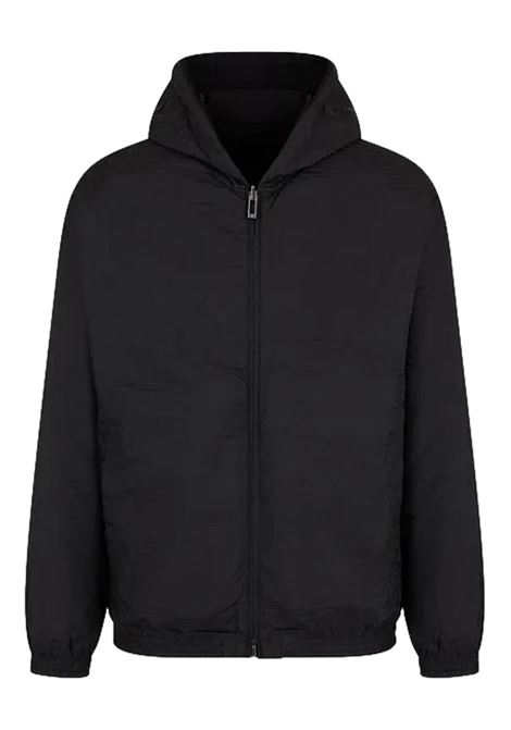 FELPA CON ZIP E CAPPUCCIO IN DOUBLE JERSEY REVERSIBILE EMPORIO ARMANI | Felpe | 6D1MD3 1JHSZ0999